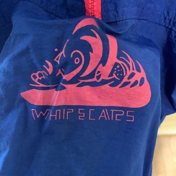 Vintage 80s 90s whitecaps neon windbreaker! - Picture 3 of 7